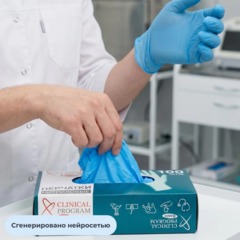 Перчатки нитрил., н/с, н/о, CP Basic (S) голубые 3гр. 50 пар/уп - фото 2