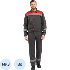 Костюм лет муж (куртка, пк) л20 сер/крас 80-84/158-164 (Арсенал-СП)