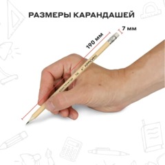 Карандаш чернографитный Красин Конструктор HB(ТМ)шестигр,заточ,с ласт.С-320 - фото 3