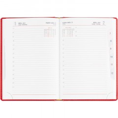 Ежедневник датированный 2026 АТТАСНЕ А5, 180л, 143х210мм, Сиам красный - фото 13