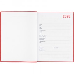 Ежедневник датированный 2026 АТТАСНЕ А4, 176л, 200х270мм, Сиам красный - фото 6