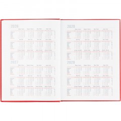 Ежедневник датированный 2026 АТТАСНЕ А4, 176л, 200х270мм, Сиам красный - фото 7