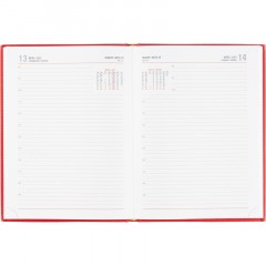 Ежедневник датированный 2026 АТТАСНЕ А4, 176л, 200х270мм, Сиам красный - фото 13