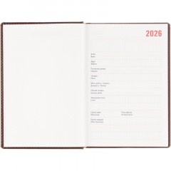 Ежедневник датированный 2026 АТТАСНЕ А5, 180л, 142х210мм, Каньон бордовый - фото 6