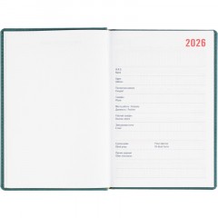 Ежедневник датированный 2026 АТТАСНЕ А5, 180л, 143х210мм, Сиам бирюзовый - фото 6