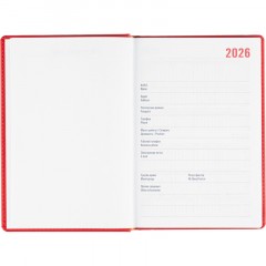 Ежедневник датированный 2026 АТТАСНЕ А6, 176л, 110х155мм Сиам красный - фото 5