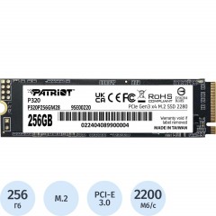SSD накопитель Patriot P320 256GB M.2 2280 PCIe 3.0 x4(P320P256GM28)