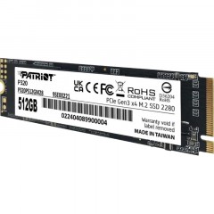 SSD накопитель Patriot P320 512GB M.2 2280 PCIe 3.0 x4(P320P512GM28) - фото 2