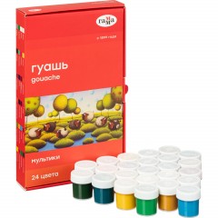 Гуашь Гамма Мультики, Наб.24 цвета , 20мл, картон.  81220201 - фото 2