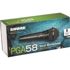 Микрофон Shure PGA58-XLR-E, кардиоидный вокальн c выкл, с кабелем XLR-XLR - фото 3