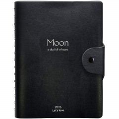 Ежедневник датированный 2026 IF 14х20см 160л, на спир Universe I1753/black - фото 2