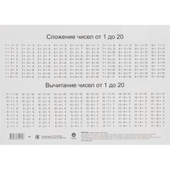 Плакат (наб) Математика. Начальная школа А4 КОМ-121 Плакат (наб) Математика. Начальная школа А4 КОМ-121 - фото 3