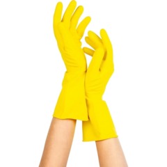Перчатки резиновые PACLAN Professional латекс желтый 4073254 р.S - фото 3