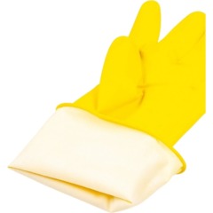 Перчатки резиновые PACLAN Professional латекс желтый 4073264/4073664 р.М - фото 4
