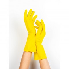 Перчатки резиновые PACLAN Professional латекс желтый 4073274 р.L - фото 3