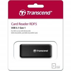 Картридер Transcend TS-RDF5K USB 3.1 RDF5 для карт пам. SD/microSD, чёрный - фото 3