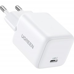 Зарядное устройство UGREEN сетевое X512 (55554) Mini 20W USB-C GaN EU белый - фото 2