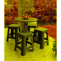 Табурет XPP_Ротанг h45 см коричневый - фото 2