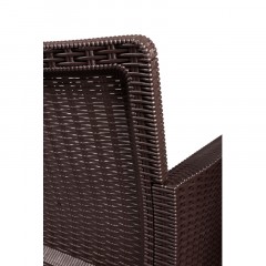 Диван TDT_двухместный садовый коричневый под ротанг - фото 6