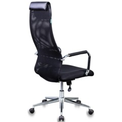 Кресло 0MX_VB_Бюрократ KB-9N/BLACK ткань,сетка черный TW-01 TW-11, хром - фото 4