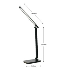 Светильник Ultraflash UF-834 C02 черн (Led настол, 8Вт, 5 ССТ, ночник, Зар) - фото 3