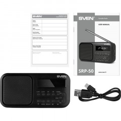 Радиоприемник Sven SRP-50, 3Вт, BT/FM/USB-C, будильник, встр аккум - фото 4