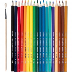 Карандаши акварельные 'Классика цвета' 18 цв. с кистью 32С 2091-08 набор - фото 2