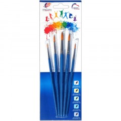 Набор кистей Классика цвета,5шт.СИНТЕТИКА(круглые №1,2,3,4,5) 33С 2180-08