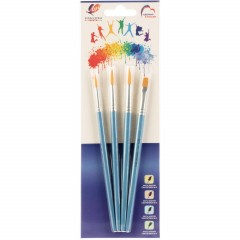 Набор кистей Классика цвета,4шт.СИНТЕТИКА(круглые№3-5;плоская№7)33С 2181-08