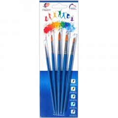 Набор кистей Классика цв.5штСИНТЕТИКА(круглые№1,3,5;плоские№6,8)33С 2182-08