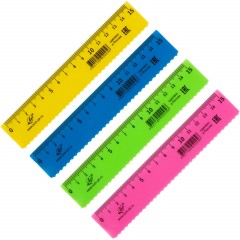 Линейка 15 см, непрозрачная, с волнистым краем, ассорти 34С 2253-08 - фото 2