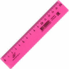 Линейка 15 см, непрозрачная, с волнистым краем, ассорти 34С 2253-08 - фото 3