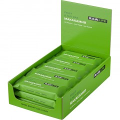 Батончик R.A.W.LIFE орехово-фруктовый Макадамия, 47гx15шт/уп