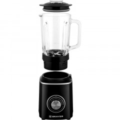 Блендер BRAYER 1209BR,настольный,1000 Вт,2скор,импульс реж,колка льда,6 нож - фото 2