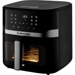 Аэрогриль BRAYER 2040BR,1800Вт,10л,t.200С,съем.реш,таймер,LCD-дисп,12прогр - фото 5