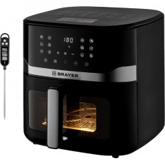 Аэрогриль BRAYER 2040BR,1800Вт,10л,t.200С,съем.реш,таймер,LCD-дисп,12прогр - фото 14