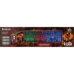Набор клавиатура+мышь Defender +коврик Aura MKP-117 RU,Light игров. (52117) - фото 9