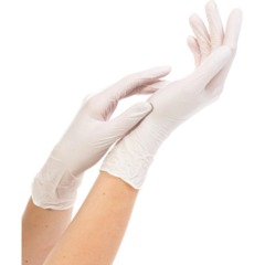 Перчатки нитрил., н/с, н/о,3,9гр./шт,бел.Nitrimax (XS) 50 п/уп - фото 2