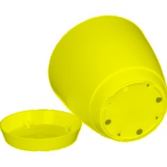 Горшок для цветов Flora 2,2л с поддоном (белый), 231600729/00 - фото 4