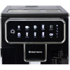 Кофемашина автоматическая BigTech DСМ308,с емк для м-ка,1,5л,зерн 300г,черн - фото 8
