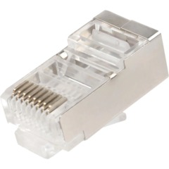Вилка Cablexpert RJ-45 (8P8C) PLUG5SP кат5e экр, 30 микрон, (100 шт.), пак - фото 3