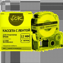 Картридж S'OK C53S654015 (LK4TBW) цв.лент:проз,шрифт черн.12мм/8м пов.клей