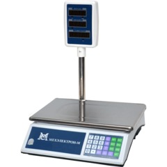 Весы торговые Мехэлектрон-М ВР4900-15-2Д-СДБ 01М до 15 кг,LЕD, со стойкой