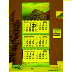 Календарь настенный 3-х блочный 2026-2027 Attache Переверт.два года,305х710 - фото 7