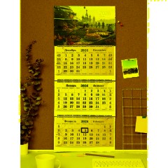 Календарь настенный 3-х блочный 2026 Супер-Премиум,Масленица,100г,340х805 - фото 4