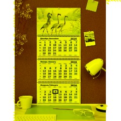 Календарь настенный 3-х блочный 2026 Attache, 305х675, Розовый фламинго,80г - фото 4