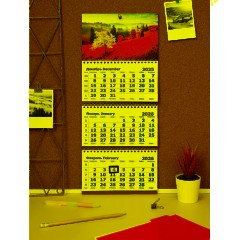 Календарь настенный 3-х блочный 2026 Attache, 190х465 мини, природа, 80г - фото 4