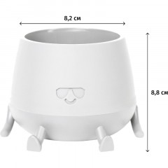 Кашпо Мистер Крутой (0,6л) Цв. Белый (Арт. КШ-1850) - фото 2