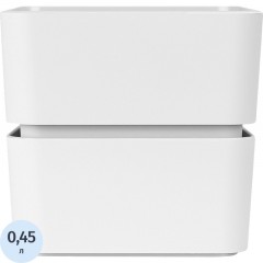 Кашпо Фиори (0,45л) Цв. Белый (Арт. КШ-0510)