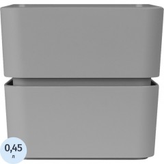 Кашпо Фиори (0,45л) Цв. Серый жемчуг (Арт. КШ-0514)